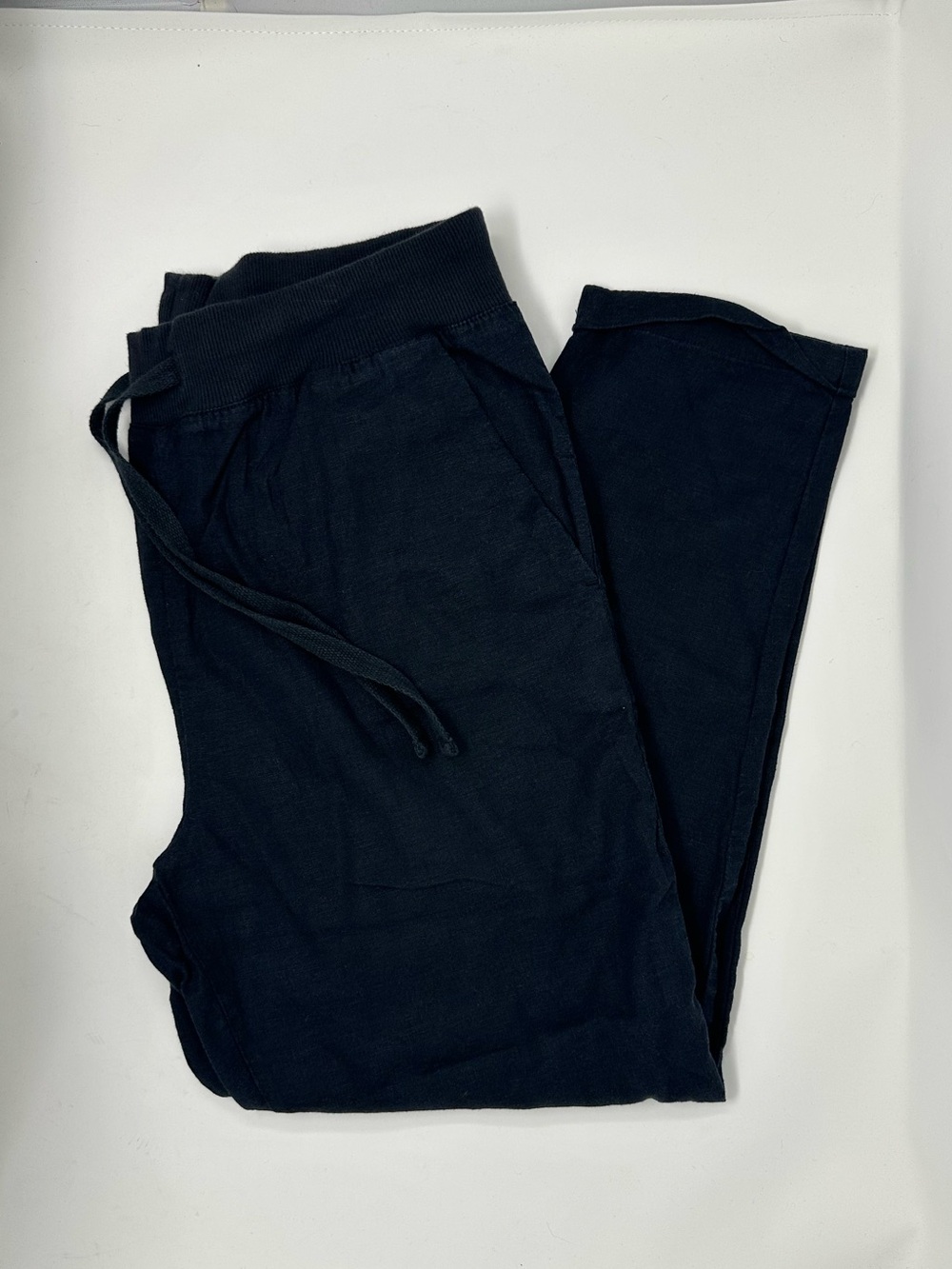 EUC Lucky Brand Linen Joggers (Style 7WP2805) Washed Black Size M